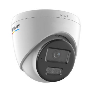 Camera supraveghere IP Dome HikVision ColorVu Smart Hybrid Light DS-2CD1327G2H-LIU, 2 MP, 2.8 mm, lumina alba/IR 30 m, microfon, PoE