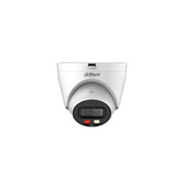 Camera supraveghere IP exterior Dome cu iluminare duala Dahua IPC-HDW1239V-A-IL-0280B, 2MP, 2.8 mm, IR/ lumina alba 30 m, microfon, PoE