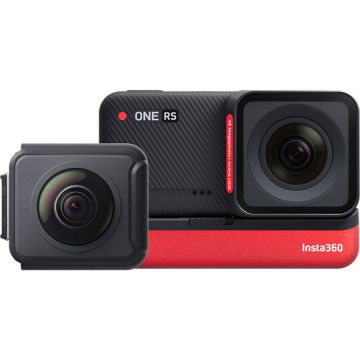 INSTA360 Camera video sport Insta360 ONE Rs Twin Edition, 5.7K, 360°, 4K Wide Angle, Waterproof, HDR, Negru