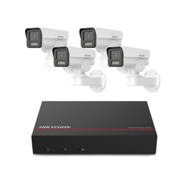 Sistem supraveghere IP exterior basic Hikvision 4EXTIR50-2MP-1TB, 4 camere, 2 MP, IR 50 m, 2.8 - 12 mm, PoE, SSD 1 TB