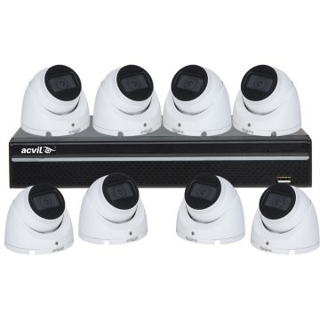 Sistem supraveghere IP interior basic Dahua ACV-B8INTIR30-5MP-M, 5 MP, 2.8 mm, IR 30 m, 8 camere