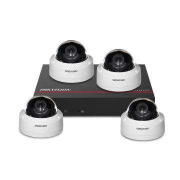 Sistem supraveghere IP interior basic Hikvision 4INTIR30-4MP-1TB-V2, 4 camere, 4 MP, IR 30 m, 2.8 mm, PoE, SSD 1 TB