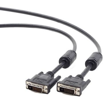 Cablu video Gembird DVI-D Male - DVI-D Male, Dual Link, 1.8m, negru