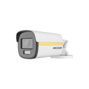 Camera de supraveghere exterior Hikvision ColorVU DS-2CE12DF3T-LSE, 2 MP, 2.8 mm, IR/Lumina alba 40 m, microfon, PoC