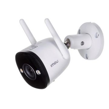 Camera de supraveghere WiFi IMOU IPC-F42FP Bullet 2E, Full Color, 4MP, 2.7 mm, IR/LED 30m, Microfon, MicroSD, IP67 (Alb)