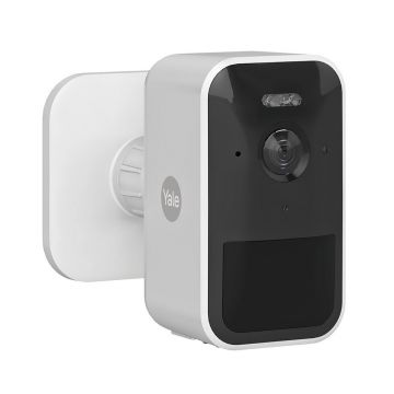 Camera supraveghere exterior IP wireless Yale SV-OC-1A-W, Full HD, WiFi, detectie miscare, vedere nocturna color 6m, control aplicatie, microfon