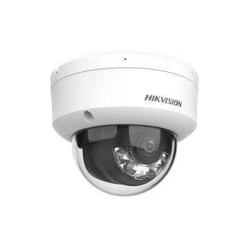 Camera supraveghere interior IP Dome Hikvision Hybrid Light DS-2CD1143G2-LIU, 4MP, 2.8 mm, IR/lumina alba 30 m, microfon, PoE