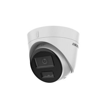 Camera supraveghere interior IP Dome Hikvision Hybrid Light DS-2CD1323G2-LIU, 2MP, 4 mm, IR/lumina alba 30 m, microfon, PoE