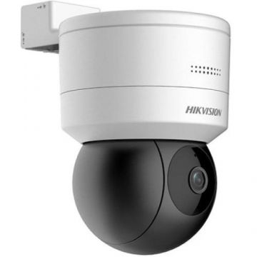 Camera supraveghere IP WiFi Mini PT Hikvision DS-2DE1C200IW-D3W, 2 MP, 4 mm, IR 15 m, slot card, microfon, difuzor