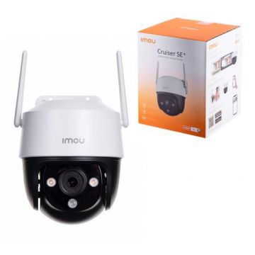 Camera supraveghere video exterior IP PTZ WiFi IMOU Cruise SE+ Full Color Active Deterrence IPC-S21FEP, 2 MP, 3.6 mm, lumina alba/IR 30 m, sirena 110dB, microfon, slot card, 8x (Alb)