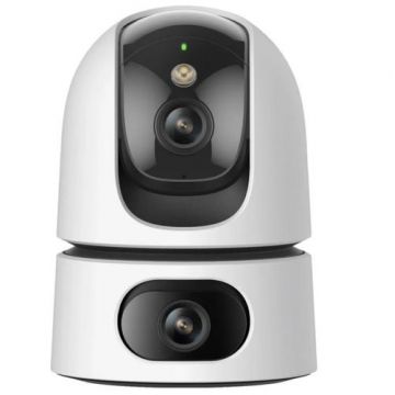 Camera supraveghere video interior IP IMOU IPC-S2XP-8M0WED Ranger Dual 4K 8MP, Wi-Fi 6, 2 senzori de 3 si 5 MP, 2x 3.6mm, IR+LED 15m, Microfon, Difuzor, Alarma, Detectie AI (Alb)