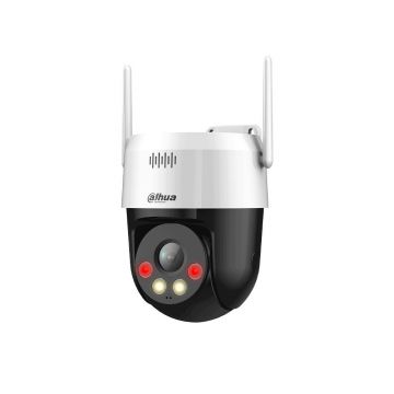 Camera supraveghere wireless IP WiFi cu iluminare duala Dahua Active Detterence P5AE-PV, 5 MP, IR/lumina alba, 4 mm, slot card, vizualizare de pe telefon, microfon si difuzor, auto tracking