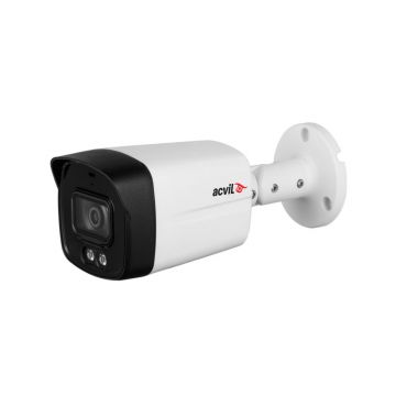 RESIGILAT - Camera supraveghere exterior Acvil Pro Full Color ACV-FC40-5MP 2.0, 5 MP, lumina alba 40 m, 3.6 mm, microfon