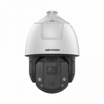 RESIGILAT - Camera supraveghere IP Speed Dome Hikvision AcuSense DarkFighter DS-2DE7S425MW-AEB, 4 MP, 4 mm, IR 200 m, lumina alba 30, slot card, PoE