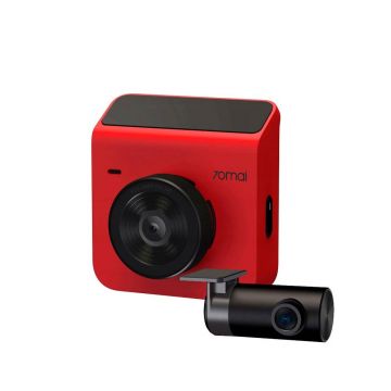 Camera auto fata/spate Xiaomi 70Mai A400-1, 2K, 145 grade, slot card, Night Vision, rosu