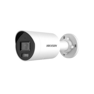 Camera supraveghere de exterior IP Hikvision AcuSense DS-2CD2023G2-IU(4MM)(D), 2MP, IR 40 m, 4 mm, slot card, microfon, PoE