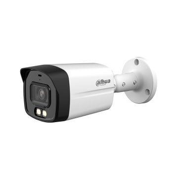 Camera supraveghere exterior cu iluminare duala Dahua HAC-HFW1509TLM-IL-A-0360B-S2, 5 MP, IR 40 m, lumina alba 40 m, 3.6 mm, microfon