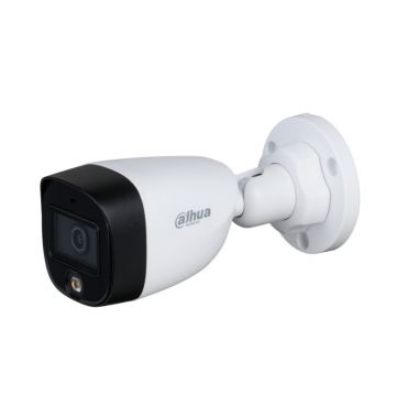 Camera supraveghere exterior Dahua Full Color HAC-HFW1209CP-LED, 2 MP, lumina alba 20 m, 2.8 mm