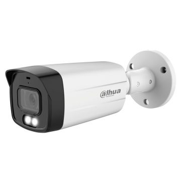 Camera supraveghere exterior Dahua Full Color HAC-HFW1239TM-A-LED, 2 MP, 3.6 mm, lumina alba 40 m, microfon