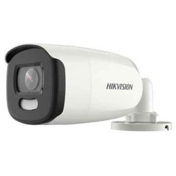 Camera supraveghere exterior Hikvision ColorVu DS-2CE10HFT-F28, 5 MP, lumina alba 20 m, 2.8 mm, stroboscop