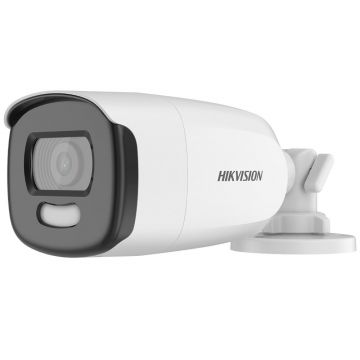 Camera supraveghere exterior Hikvision ColorVu DS-2CE12HFT-E, 5 MP, lumina alba 40 m, 3.6 mm, PoC