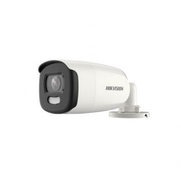 Camera supraveghere exterior Hikvision ColorVu DS-2CE12HFT-F, 5 MP, lumina alba 40 m, 3.6 mm, stroboscop