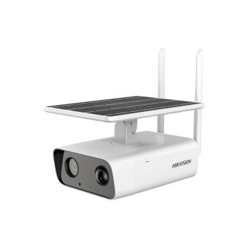 Camera supraveghere exterior IP cu panou solar HikVision DS-2XS2T41G0-ID-4G-C04S05, GSM, 4MP, 4mm, unghi vizual 99.5 grade, slot card, IR 30m, 10Ah, microfon/difuzor