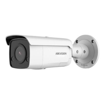 Camera supraveghere exterior IP Hikvision AcuSense DS-2CD2T86G2-ISU/SL, 8 MP, IR 60 m, 2.8 mm, microfon, slot card, stroboscop, PoE