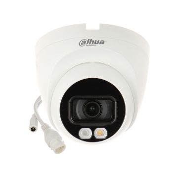 Camera supraveghere interior IP Dome cu iluminare duala Dahua IPC-HDW2249T-S-IL-0280B, 2MP, 2.8 mm, IR/lumina alba 30 m, microfon, slot card, PoE