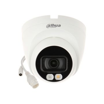 Camera supraveghere interior IP Dome cu iluminare duala Dahua IPC-HDW2449T-S-IL-0280B, 4MP, 2.8 mm, IR/lumina alba 30 m, microfon, slot card, PoE