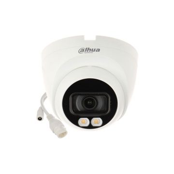 Camera supraveghere IP Dome Dahua Full color IPC-HDW2239T-AS-LED-0280B-S2, 2 MP, 2.8 mm, lumina alba, microfon, slot card