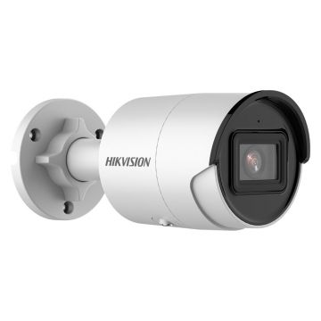 Camera supraveghere IP exterior Hikvision AcuSense DS-2CD2083G2-IU2, 8 MP, IR 40 m, 2.8 mm, PoE, slot card, microfon