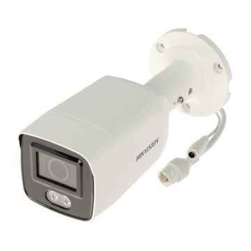 Camera supraveghere IP exterior Hikvision ColorVu DS-2CD2047G2-L, 4 MP, lumina alba 40 m, 2.8 mm, slot card, PoE