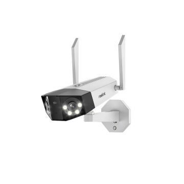 Camera supraveghere IP exterior Reolink Duo Wi-Fi, 2K, 4 mm, unghi vizual 150 grade, slot card, lumina alba / IR 30 m, detectie oameni/vehicule, microfon