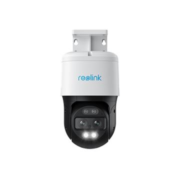 Camera supraveghere IP Speed Dome PTZ Reolink TrackMix PoE, 4K, 2.8 + 8 mm, lumina alba / IR 15 m, dual band, slot card, microfon si difuzor, PoE