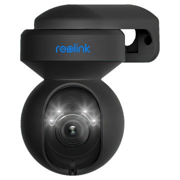 Camera supraveghere Speed Dome IP WiFi PTZ Reolink E1-OUTDOOR BLACK, 5 MP, IR 12 m, color noaptea 12 m, 2.8 - 8 mm motorizat, detectie oameni/vehicule, slot card, microfon