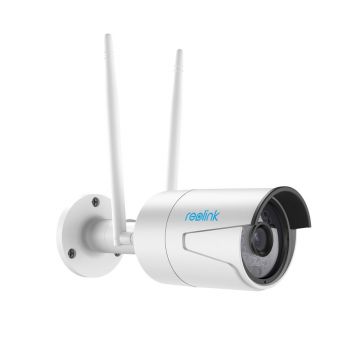 Camera supraveghere wireless IP Wi-Fi Reolink RLC-410W-4MP (AI), 4 MP, IR 30 m, 4 mm, slot card, microfon, detectie persoane/vehicule