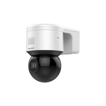 Camera supraveghere wireless IP WiFi Speed Dome PTZ Hikvision DS-2DE3A404IW-DE/W, 4 MP, 2.8 - 12 mm, motorizat, IR 50 m, lumina alba 30 m, flash la alarma, microfon, slot card