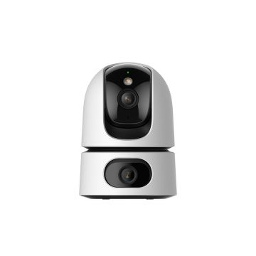 Camera supraveghere IP Wi-Fi cu lentila duala Full-Color Active Deterrence IMOU Ranger Dual IPC-S2XP-6M0WED, 3 + 3 MP, 2x 3.6 mm, IR 15 m, microfon si difuzor, slot card, Auto Smart Tracking
