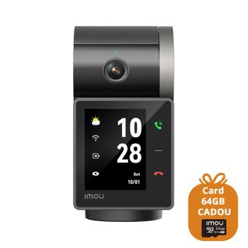 Camera supraveghere wireless IP WiFi Imou Rex VT Pro Active Deterrence IPC-S2VBP-5M0WR, 5 MP 3K, 3.6 mm, IR 20 m, ecran 2.4 inch, intercom, microfon si difuzor, slot card, auto tracking