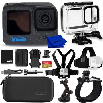 Bundle Camera de actiune GoPro Hero12 5.3K60+ card 64GB, Negru