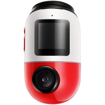 Camera video auto 70Mai Omni 360 Dash Cam X200, filmare 360⁰, 64GB, detectie AI miscare, GPS&ADAS, control vocal (Rosu)