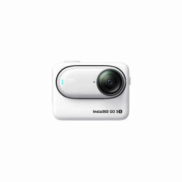 Camera video de actiune Insta360 GO 3S, 4K, 64GB, Ecran tactil flip 2.2inch, Wi-Fi, Bluetooth, Voice Control 2.0, Waterproof IPX8, Editare AI (Alb)