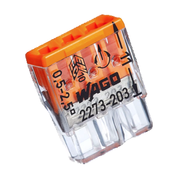 Conector compact de imbinare, 3 fire, max. 2.5 mmÂ² (100 buc.) - WAGO 2273-203