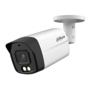 Kit supraveghere analog Dahua 8 camere 5MP lentila 3.6mm IR/lumina alba 40m microfon, DVR 8 canale 8MP 4K functii AI si accesorii