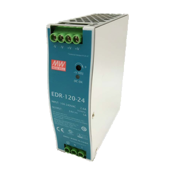 Sursa de alimentare in comutatie, 24V / 5A, sina DIN - MEAN WELL EDR-120-24 Sursa de alimentare in comutatie, 24V / 5A, sina DIN - MEAN WELL EDR-120-24
