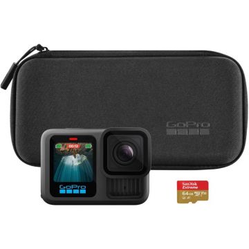 Camera Video Sport Gopro Hero13 Black (card 64gb Inclus), 5.3k60, 27 Mp, Waterproof 10m