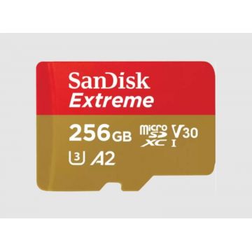 Card de Memorie microSDXC SanDisk, 256GB, UHS-I, Class 10, 80MB/s + Adaptor
