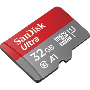 Card de memorie SanDisk Ultra microSDHC, 32GB, 120MB/s, A1 Class 10 UHS-I + SD Adapter