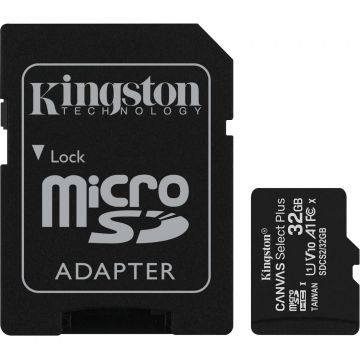 Kingston microSDHC Canvas Select Plus 32GB UHS-I/C10/V10/A1